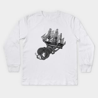 Release the kraken. Kids Long Sleeve T-Shirt